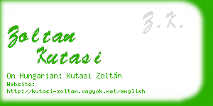 zoltan kutasi business card